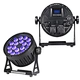 Waterproof 18x18w RGBWA UV 6in1 Touch Screen Slim Led Par Light